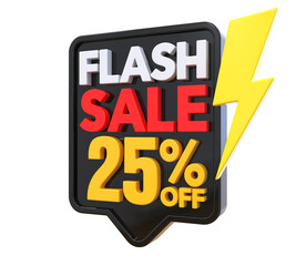 25 Percent Flash Sale Off 3D Render