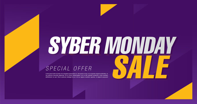 cyber Monday sale banner layout design