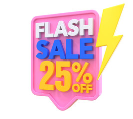 25 Percent Flash Sale Off 3D Render