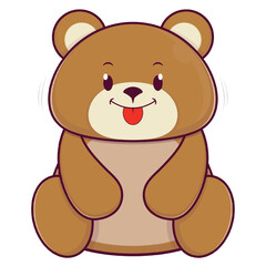 bear playful face cartoon cute