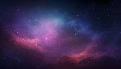 Galaxy with colorful nebula, shiny stars and heavy clouds Background - obrazy, fototapety, plakaty