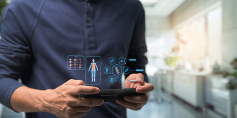 body organ, scan to check physical health, treat illness