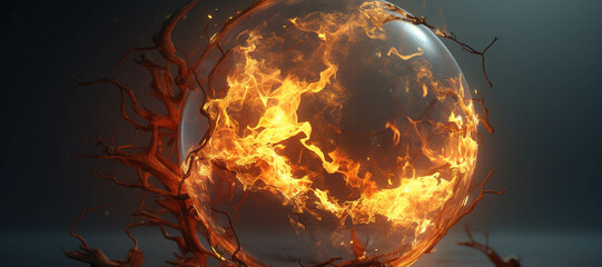 fireball energy, elemental 112 - obrazy, fototapety, plakaty
