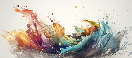 colorful watercolor ink splashes, paint 172