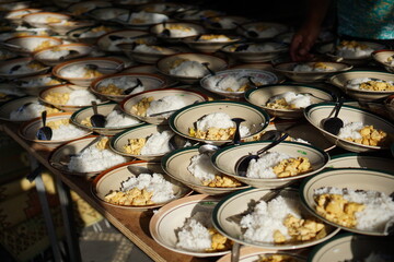 Preparation a Thousand Plate Food for Iftar at Jogokariyan Yogyakarta Indonesia