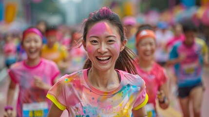 Join the vibrant marathon community and paint the town with your determination