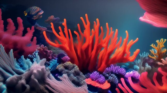 animation, motion effect underwater world is a fascinating and diverse realm that encompasses the vast expanses of Earth's oceans, size 3880x2160, 60fps