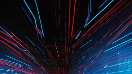 technology in blue and red color in the form of lines and concentric circles in both colors abstract technology background 