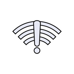 Bad Signal Icon. Disconnect Internet Symbol Symbol for Design, Presentation, Website, or Apps Elements.