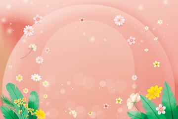 Floral background with beautiful flowers 