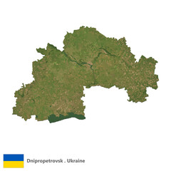 Dnipropetrovsk, Oblasts of Ukraine Topographic Map (EPS)