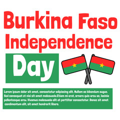 Burkina Faso Independence Day Social Media Design Vector
