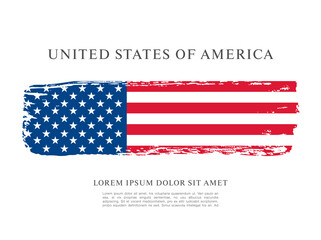 Flag of the United States vector graphic design