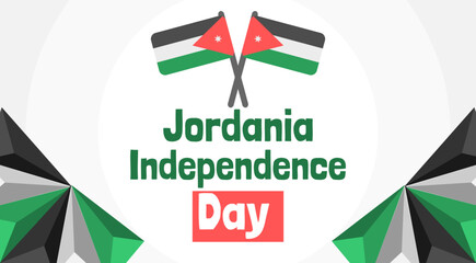 Jordan Independence Day banner design vector