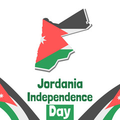 Jordan Independence Day social media design vector