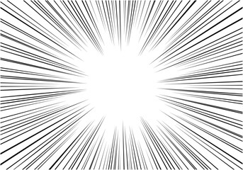 Fototapeta premium 漫画で使える集中放射線3透過PNG