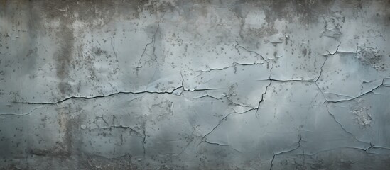 A close up shot of a cracked concrete wall in monochrome photography, featuring a grey monochrome...
