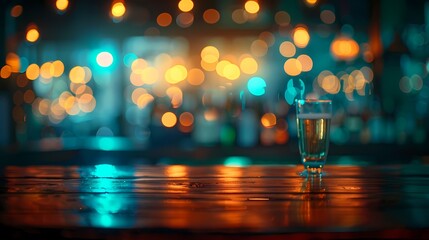 bar lights blurred  with bokeh effect background, poster and wallpaper or banner