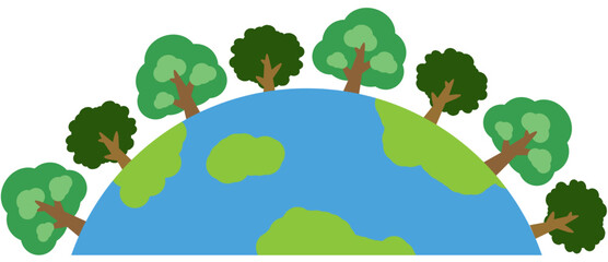 World map green planet earth day or environment day concept.