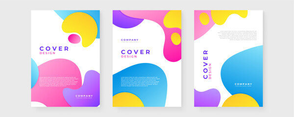 Colorful colourful vector modern cover design with shapes