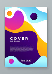 Colorful colourful vector abstract shapes cover design