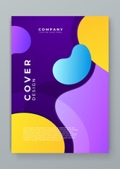 Colorful colourful vector abstract shapes cover design