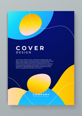 Colorful colourful vector abstract geometric shapes cover design