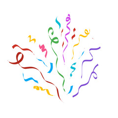 Colorful falling confetti Vector illustration