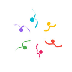 Colorful falling confetti Vector illustration