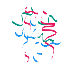 Colorful falling confetti Vector illustration