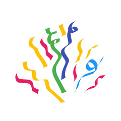 Colorful falling confetti Vector illustration