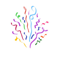 Colorful falling confetti Vector illustration
