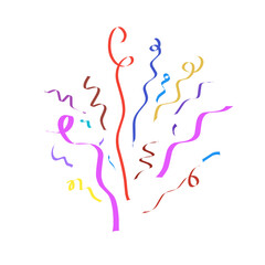 Colorful falling confetti Vector illustration
