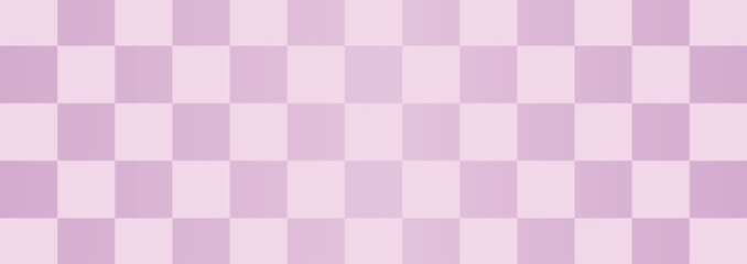 和風バナー背景　パステルカラーの市松模様　横長　パープル