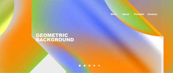 Colorful gradients with abstract geometric shapes. Vector Illustration For Wallpaper, Banner, Background, Card, Book Illustration, landing page