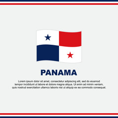 Obraz na płótnie Canvas Panama Flag Background Design Template. Panama Independence Day Banner Social Media Post. Panama Design