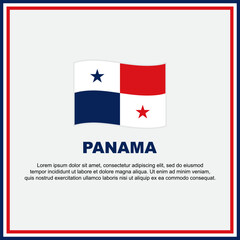 Obraz na płótnie Canvas Panama Flag Background Design Template. Panama Independence Day Banner Social Media Post. Panama Banner