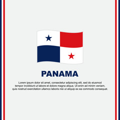 Obraz na płótnie Canvas Panama Flag Background Design Template. Panama Independence Day Banner Social Media Post. Panama Cartoon
