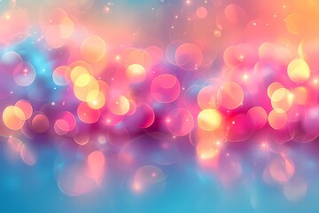 Obraz na płótnie Canvas Abstract pastel pink and gold bokeh effect light flare, sparkling for festive and celebration background, poster and wallpaper or banner