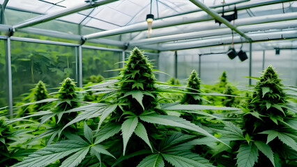 Cannabis Sativa Plants For Medicine at Green House 