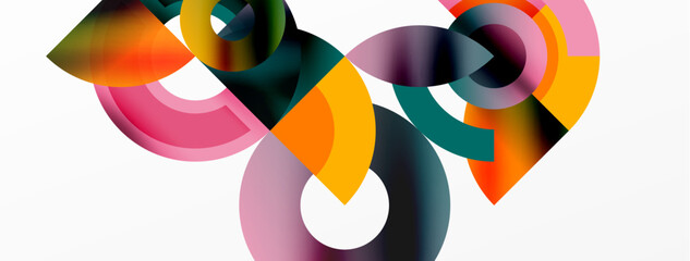 Trendy simple circle abstract background. Vector Illustration For Wallpaper, Banner, Background, Card, Book Illustration, landing page