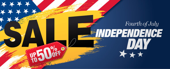 independence day sale banner vector graphic design
