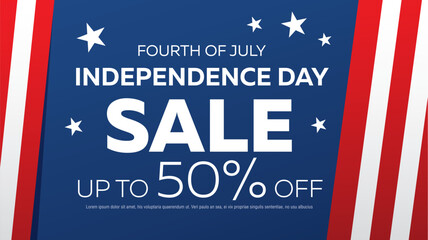 independence day sale banner vector graphic design