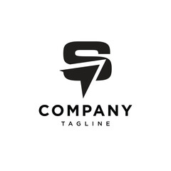 Letter S plane logo icon vector template.eps