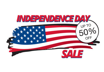 independence day sale banner vector graphic design