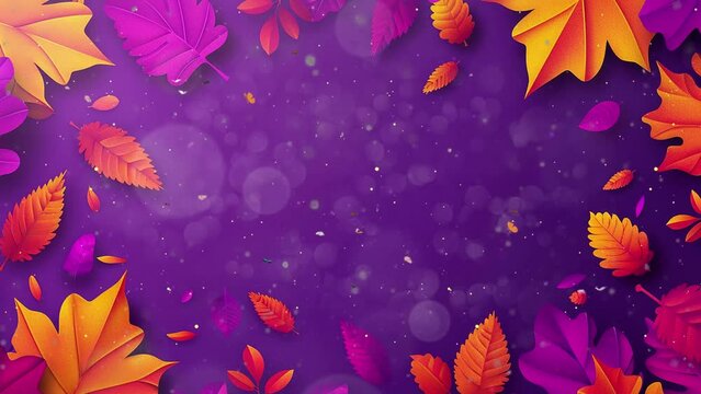 thanksgiving holiday banner with space for text. seamless looping overlay 4k virtual video animation background