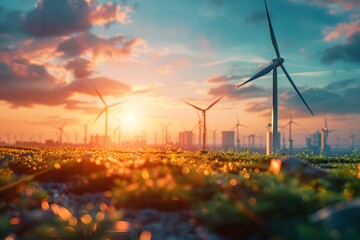Renewable Energy Sources: A Reliable and Diverse Supply of Power for Sustainable Communities - obrazy, fototapety, plakaty