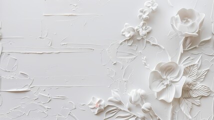 flowers  Silk smooth knife palette  textured background wallpaper with white  color theme