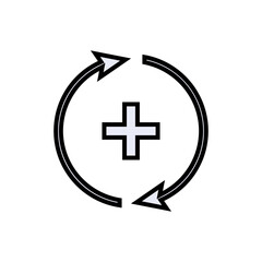 Fototapeta premium Heal Icon. Healing, Regeneration Symbol.