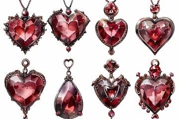valentine's day jewelry,hand draw, white background